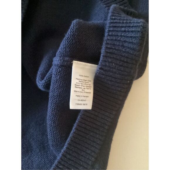 NEW Talbots Soft Cable Knit Pullover Sweater Sz 2XL Navy Fair Isle - Picture 6 of 9